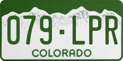 CO license plate 079LPR
