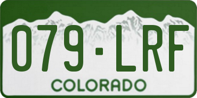 CO license plate 079LRF