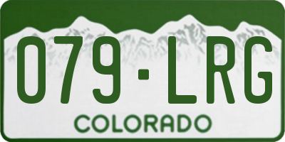 CO license plate 079LRG