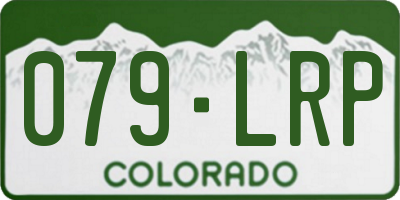 CO license plate 079LRP