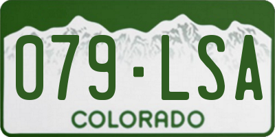 CO license plate 079LSA