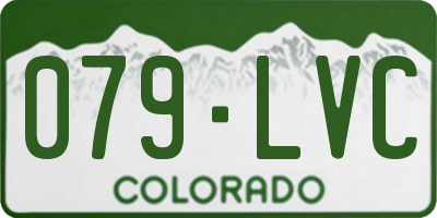 CO license plate 079LVC