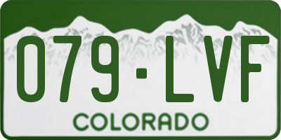 CO license plate 079LVF