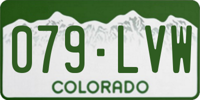 CO license plate 079LVW
