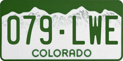 CO license plate 079LWE
