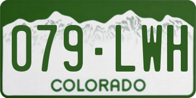 CO license plate 079LWH