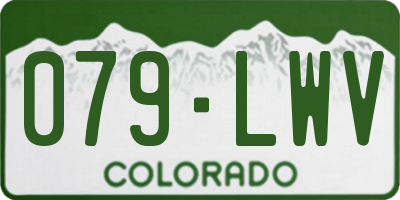 CO license plate 079LWV