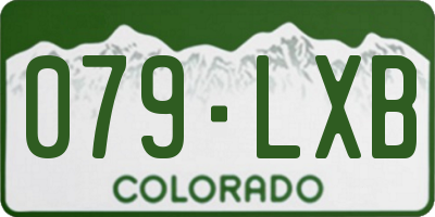 CO license plate 079LXB