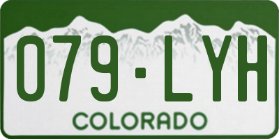 CO license plate 079LYH