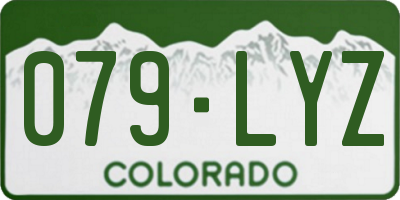 CO license plate 079LYZ