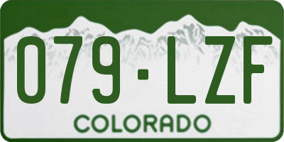 CO license plate 079LZF
