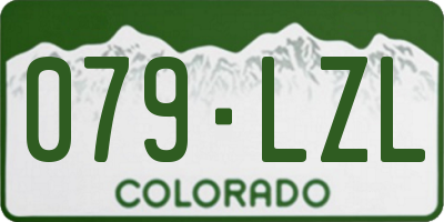 CO license plate 079LZL