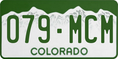 CO license plate 079MCM