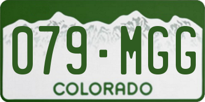 CO license plate 079MGG