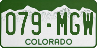 CO license plate 079MGW