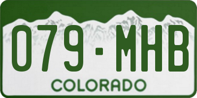 CO license plate 079MHB