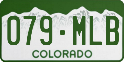 CO license plate 079MLB