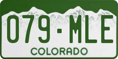 CO license plate 079MLE