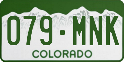 CO license plate 079MNK