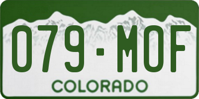 CO license plate 079MOF