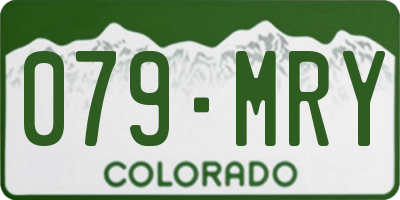 CO license plate 079MRY