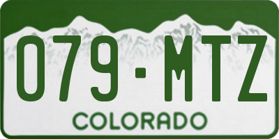 CO license plate 079MTZ