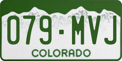 CO license plate 079MVJ