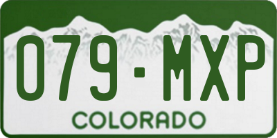 CO license plate 079MXP