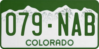 CO license plate 079NAB