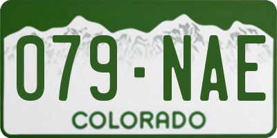 CO license plate 079NAE