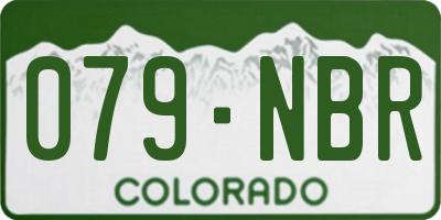 CO license plate 079NBR