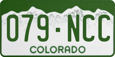 CO license plate 079NCC