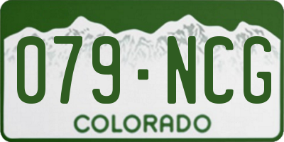 CO license plate 079NCG