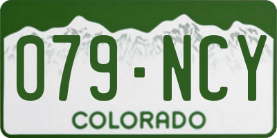 CO license plate 079NCY