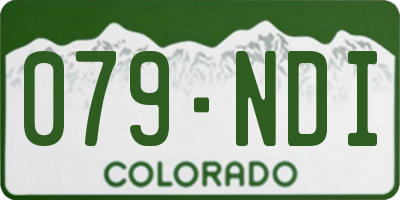 CO license plate 079NDI
