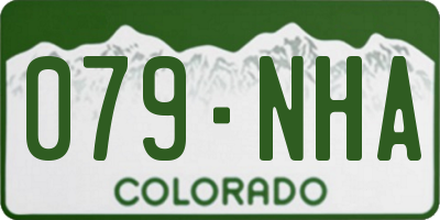 CO license plate 079NHA