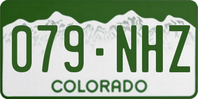 CO license plate 079NHZ