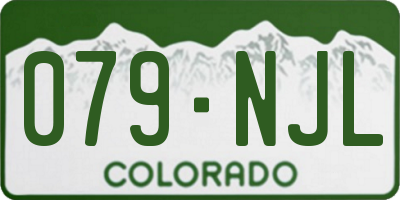 CO license plate 079NJL