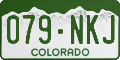 CO license plate 079NKJ