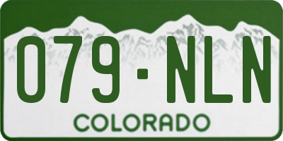 CO license plate 079NLN