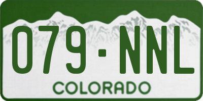 CO license plate 079NNL