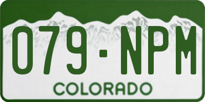 CO license plate 079NPM