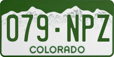 CO license plate 079NPZ