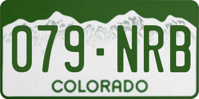 CO license plate 079NRB