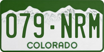 CO license plate 079NRM