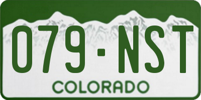CO license plate 079NST