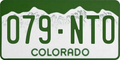 CO license plate 079NTO