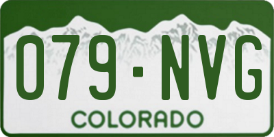 CO license plate 079NVG