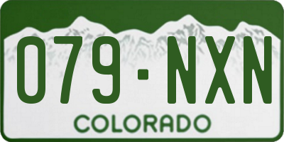 CO license plate 079NXN