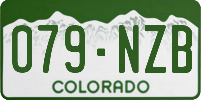 CO license plate 079NZB